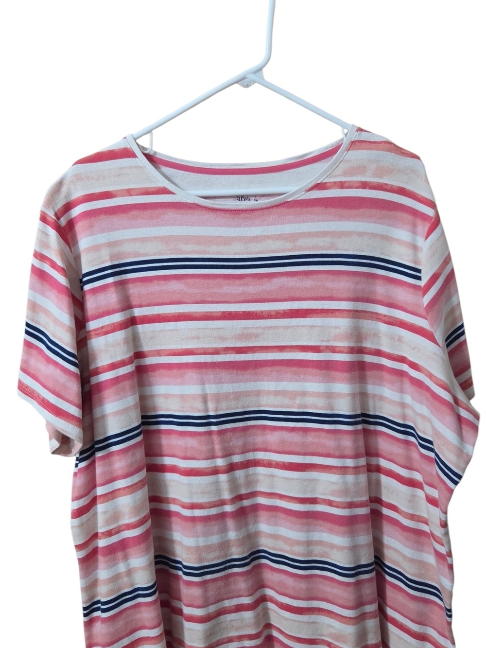 The Classic Pink, Navy & White Striped Short-Sleeve Tee